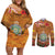 Niue ANZAC Day Personalised Couples Matching Off Shoulder Short Dress and Long Sleeve Button Shirt with Poppy Field LT9 Art - Polynesian Pride
