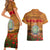 Niue ANZAC Day Personalised Couples Matching Short Sleeve Bodycon Dress and Hawaiian Shirt with Poppy Field LT9 - Polynesian Pride