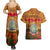 Niue ANZAC Day Personalised Couples Matching Summer Maxi Dress and Hawaiian Shirt with Poppy Field LT9 - Polynesian Pride