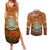 Niue ANZAC Day Personalised Couples Matching Summer Maxi Dress and Long Sleeve Button Shirt with Poppy Field LT9 Art - Polynesian Pride