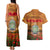 Niue ANZAC Day Personalised Couples Matching Tank Maxi Dress and Hawaiian Shirt with Poppy Field LT9 - Polynesian Pride