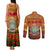 Niue ANZAC Day Personalised Couples Matching Tank Maxi Dress and Long Sleeve Button Shirt with Poppy Field LT9 - Polynesian Pride