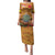 Niue ANZAC Day Personalised Puletasi with Poppy Field LT9 Long Dress Art - Polynesian Pride