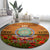 Niue ANZAC Day Personalised Round Carpet with Poppy Field LT9 - Polynesian Pride