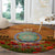 Niue ANZAC Day Personalised Round Carpet with Poppy Field LT9 - Polynesian Pride