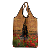 Norfolk Island ANZAC Day Personalised Grocery Bag with Poppy Field