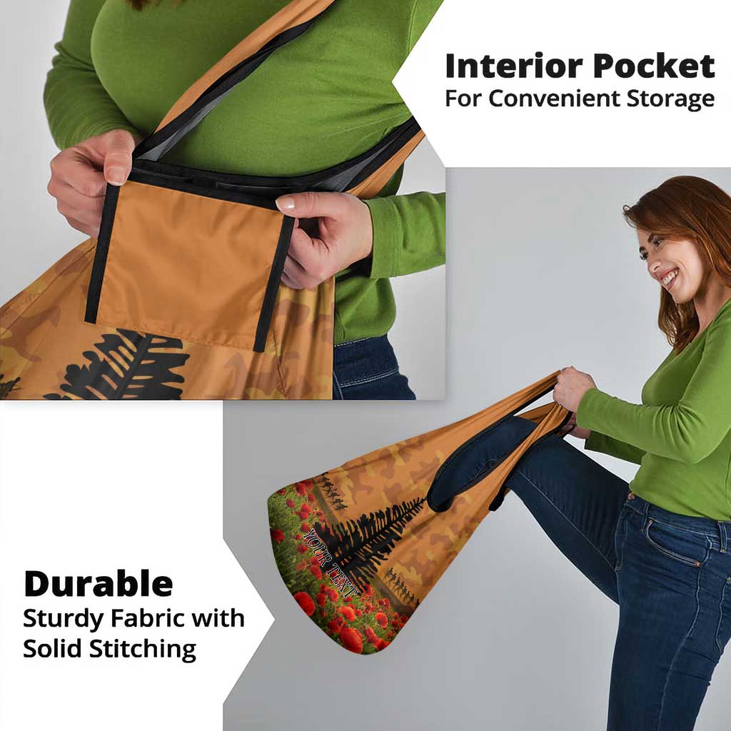 Norfolk Island ANZAC Day Personalised Grocery Bag with Poppy Field