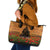 Norfolk Island ANZAC Day Personalised Leather Tote Bag with Poppy Field LT9 Art - Polynesian Pride