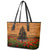 Norfolk Island ANZAC Day Personalised Leather Tote Bag with Poppy Field LT9 - Polynesian Pride