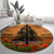 Norfolk Island ANZAC Day Personalised Round Carpet with Poppy Field LT9 - Polynesian Pride