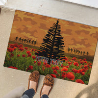 Norfolk Island ANZAC Day Personalised Rubber Doormat with Poppy Field LT9 - Polynesian Pride