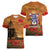 Norfolk Island ANZAC Day Personalised Women V Neck T Shirt with Poppy Field LT9 - Polynesian Pride
