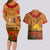 Tokelau ANZAC Day Personalised Couples Matching Long Sleeve Bodycon Dress and Hawaiian Shirt with Poppy Field LT9 - Polynesian Pride