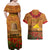 Tokelau ANZAC Day Personalised Couples Matching Off Shoulder Maxi Dress and Hawaiian Shirt with Poppy Field LT9 - Polynesian Pride