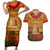 Tokelau ANZAC Day Personalised Couples Matching Short Sleeve Bodycon Dress and Hawaiian Shirt with Poppy Field LT9 Art - Polynesian Pride