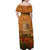 Tokelau ANZAC Day Personalised Off Shoulder Maxi Dress with Poppy Field LT9 - Polynesian Pride