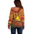 Tokelau ANZAC Day Personalised Off Shoulder Sweater with Poppy Field LT9 - Polynesian Pride