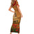 Tokelau ANZAC Day Personalised Short Sleeve Bodycon Dress with Poppy Field LT9 - Polynesian Pride
