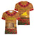 Tokelau ANZAC Day Personalised Women V Neck T Shirt with Poppy Field LT9 - Polynesian Pride