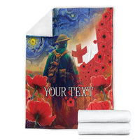 Tonga ANZAC Day Personalised Blanket Soldier Te Tau Manatui Kinautolu with Poppy Field LT9 - Polynesian Pride