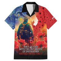 Tonga ANZAC Day Personalised Family Matching Mermaid Dress and Hawaiian Shirt Soldier Te Tau Manatui Kinautolu with Poppy Field LT9 Dad's Shirt - Short Sleeve Art - Polynesian Pride