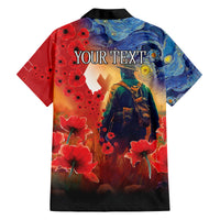 Tonga ANZAC Day Personalised Family Matching Off Shoulder Maxi Dress and Hawaiian Shirt Soldier Te Tau Manatui Kinautolu with Poppy Field LT9 - Polynesian Pride