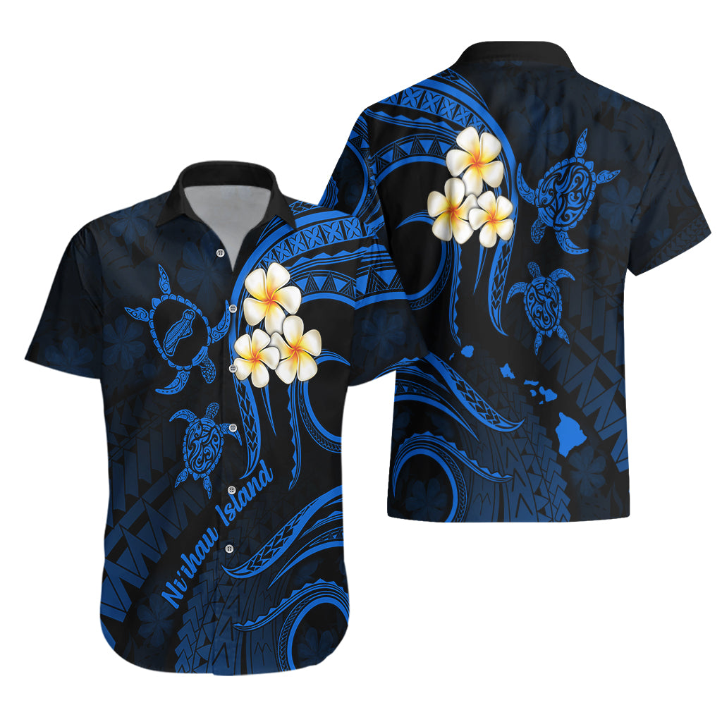 Hawaii Hawaiian Shirt Niihau Islands Polynesian Sunset Plumeria Blue Vibe LT9 - Polynesian Pride