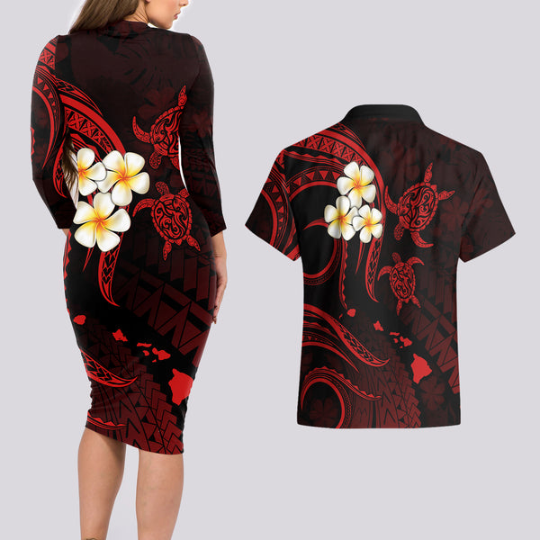 Hawaii Off Shoulder Maxi Dress Niihau Islands Polynesian Sunset Plumeria Blue Vibe LT9 main image 0