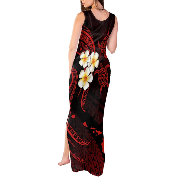 Polynesian Hawaii Long Sleeve Bodycon Dress Niihau Islands with Pacific Plumeria White Vibe LT9