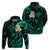 Polynesian Hawaii Hoodie Niihau Islands with Pacific Plumeria Turquoise Vibe LT9 - Polynesian Pride