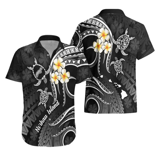 Polynesian Hawaii Kid Hoodie Niihau Islands with Pacific Plumeria White Vibe LT9