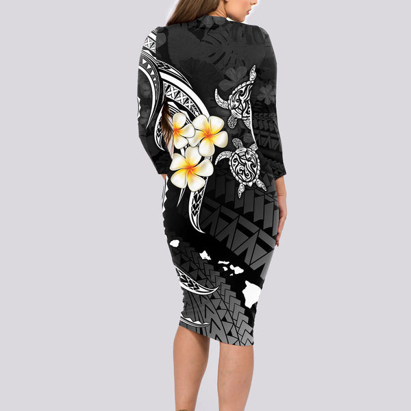 Polynesian Hawaii Off Shoulder Short Dress Niihau Islands with Pacific Plumeria Turquoise Vibe LT9 main image 1