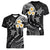 Polynesian Hawaii Women V Neck T Shirt Niihau Islands with Pacific Plumeria White Vibe LT9 - Polynesian Pride