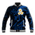 Hawaii Baseball Jacket Molokai Islands Polynesian Sunset Plumeria Blue Vibe LT9 Unisex Blue - Polynesian Pride