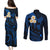 Hawaii Couples Puletasi Dress and Long Sleeve Button Shirts Molokai Islands Polynesian Sunset Plumeria Blue Vibe LT9 - Polynesian Pride