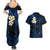 Hawaii Couples Summer Maxi Dress and Hawaiian Shirt Molokai Islands Polynesian Sunset Plumeria Blue Vibe LT9 - Polynesian Pride