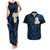 Hawaii Couples Matching Tank Maxi Dress And Hawaiian Shirt Molokai Islands Polynesian Sunset Plumeria Blue Vibe LT9 Blue - Polynesian Pride