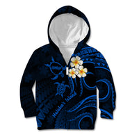 Hawaii Kid Hoodie Molokai Islands Polynesian Sunset Plumeria Blue Vibe LT9 - Polynesian Pride