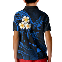 Hawaii Kid Polo Shirt Molokai Islands Polynesian Sunset Plumeria Blue Vibe LT9 - Polynesian Pride