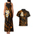 Hawaii Couples Matching Tank Maxi Dress And Hawaiian Shirt Molokai Islands Polynesian Sunset Plumeria Gold Vibe LT9 - Polynesian Pride