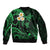 Hawaii Bomber Jacket Molokai Islands Polynesian Sunset Plumeria Green Vibe LT9 - Polynesian Pride