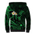 Hawaii Sherpa Hoodie Molokai Islands Polynesian Sunset Plumeria Green Vibe LT9 - Polynesian Pride