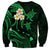 Hawaii Sweatshirt Molokai Islands Polynesian Sunset Plumeria Green Vibe LT9 - Polynesian Pride