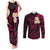 Hawaii Couples Matching Tank Maxi Dress and Long Sleeve Button Shirts Molokai Islands Polynesian Sunset Plumeria Pink Vibe LT9 Pink - Polynesian Pride