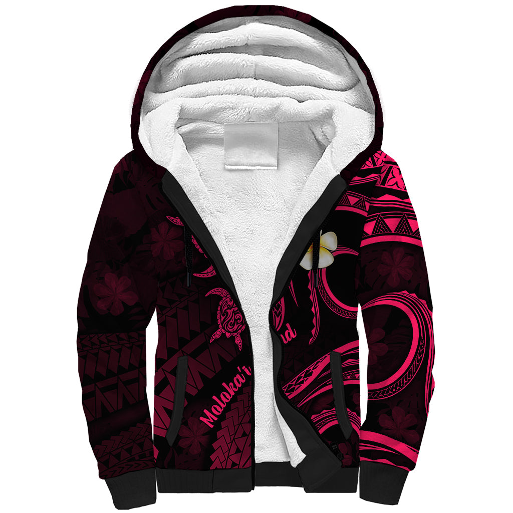 Hawaii Sherpa Hoodie Molokai Islands Polynesian Sunset Plumeria Pink Vibe LT9 Unisex Pink - Polynesian Pride
