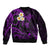 Polynesian Hawaii Bomber Jacket Molokai Islands with Pacific Plumeria Purple Vibe LT9 - Polynesian Pride
