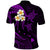 Polynesian Hawaii Polo Shirt Molokai Islands with Pacific Plumeria Purple Vibe LT9 - Polynesian Pride