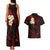 Polynesian Hawaii Couples Matching Tank Maxi Dress And Hawaiian Shirt Molokai Islands with Pacific Plumeria Red Vibe LT9 - Polynesian Pride