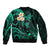 Polynesian Hawaii Bomber Jacket Molokai Islands with Pacific Plumeria Turquoise Vibe LT9 - Polynesian Pride