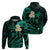 Polynesian Hawaii Hoodie Molokai Islands with Pacific Plumeria Turquoise Vibe LT9 - Polynesian Pride